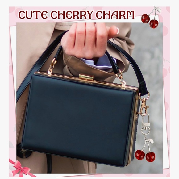 🆕 Cherry Keychain and Bag Charm - Cute Cherry Charm for Handbag, Purse - - Picture 5 of 5